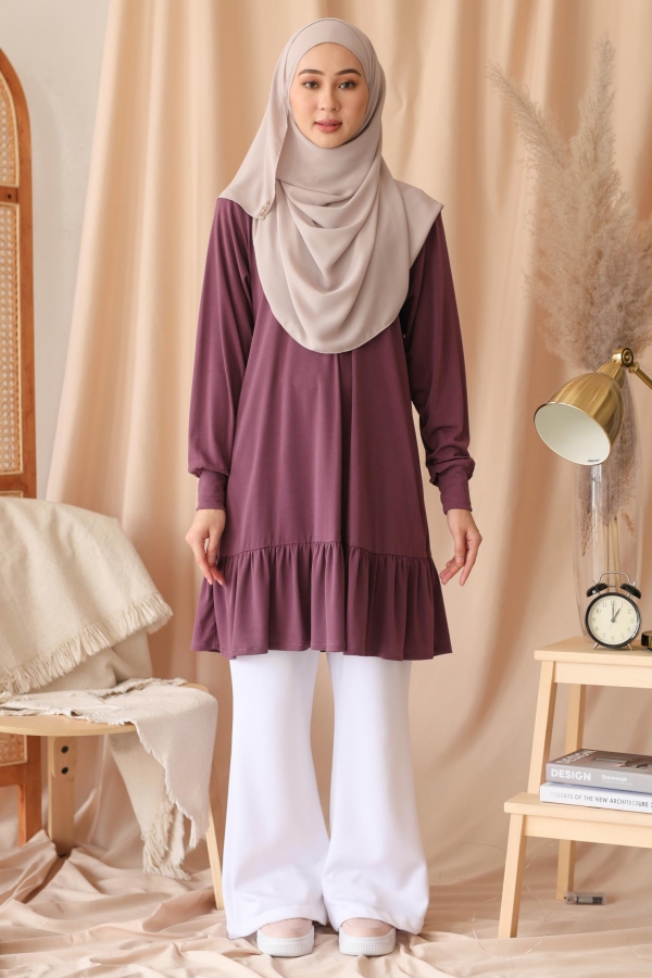 Maryam Blouse - Purple Belacan